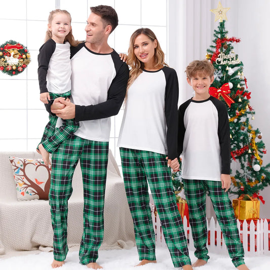 DIY Blank Family Matching 2 Pieces Pajamas Set