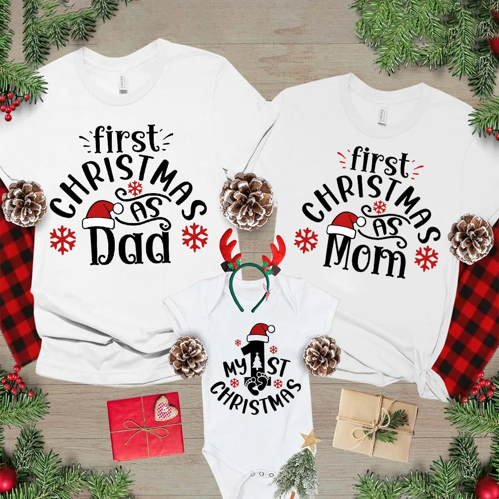 1St Christmas Family Matching T-Shirts