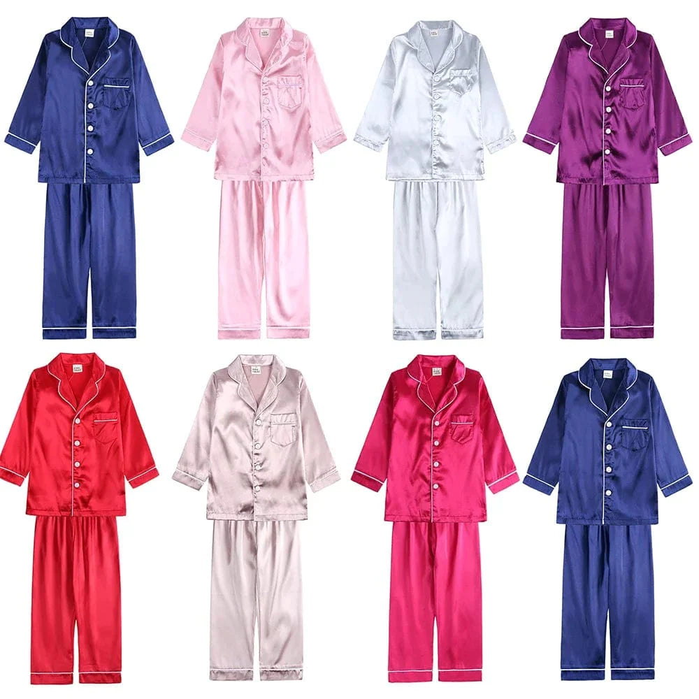 Satin Children Christmas Family Matching Pajamas