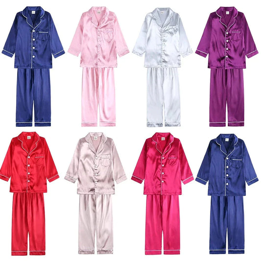 Satin Children Christmas Family Matching Pajamas