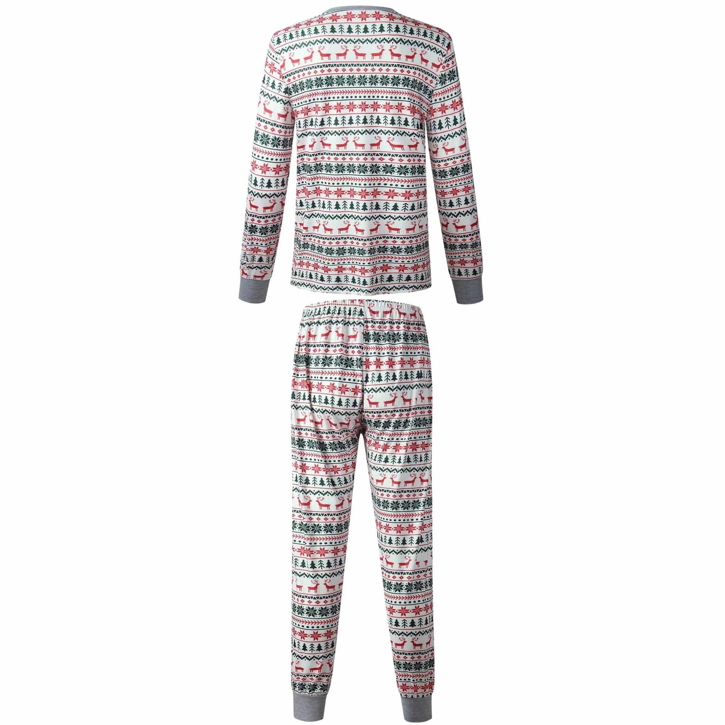 White Red and Green Deer Christmas Family Matching Pajamas