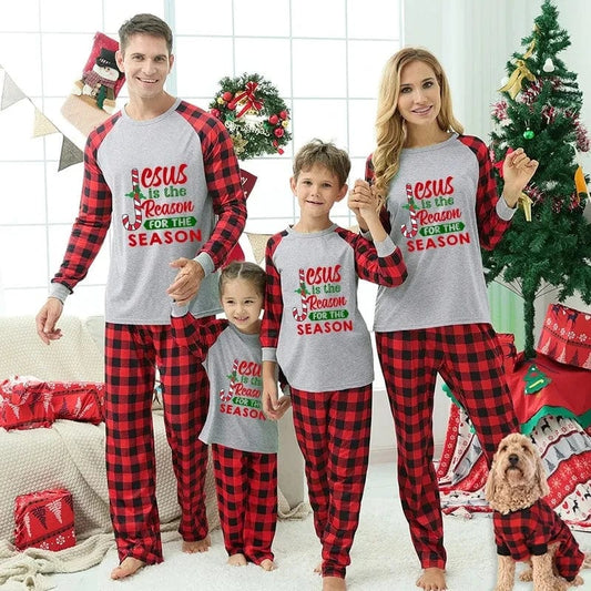 Christmas Family Matching Pajamas - Jesus Is The Reason For The Season