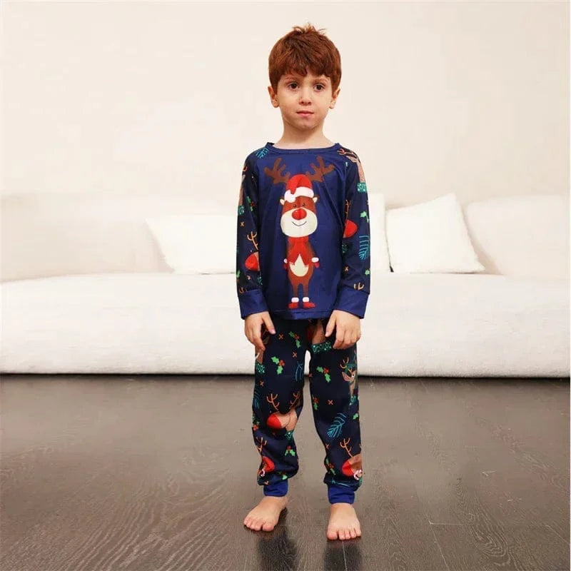 Reindeer Santa Christmas Family Matching Pajamas